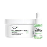 Dr.AG+ Cica Repair Peeling Pad 40p + Cica Hyaluronic Calming Ampoule 25ml SET