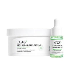 Dr.AG+ Cica Repair Peeling Pad 40p + Cica Hyaluronic Calming Ampoule 25ml SET