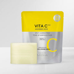 MISSHA Vita C Plus Spot Correcting Tone Up Ampoule Pads 210g/80pads (Refill)