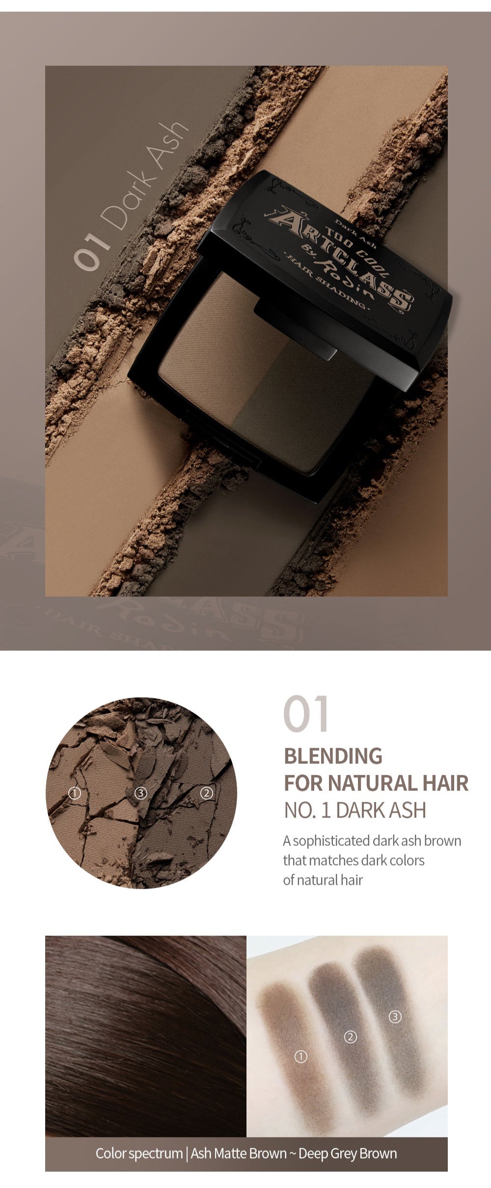 [TOO COOL FOR SCHOOL] Artclass By Rodin Hair Shading 4.8g #Dark Ash
